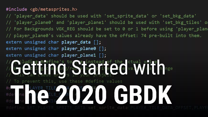 getting started with the 2020 gbdk