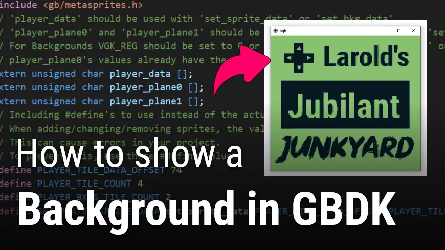 how to show a background in gbdk