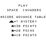 Space Invaders instructions