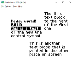 Toxa's Variable Width Font Game Gear Screenshot