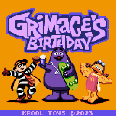 Grimace's Birthday Title Screen