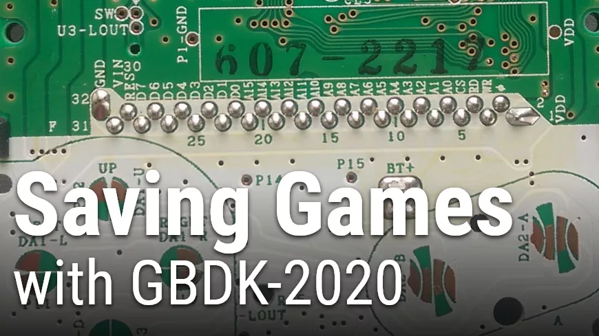Saving Games with GBDK 2020