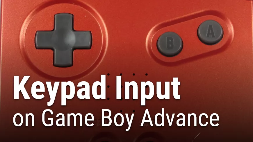 keypad input on game boy advance